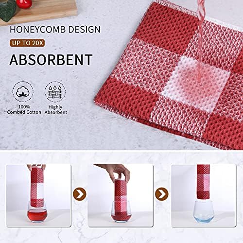 Mordimy Cotton Waffle Weave Dish Cloths, 6 Pack - Image 3