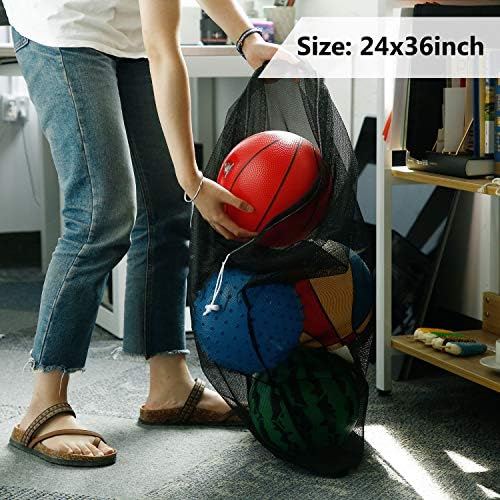 Frienda 6 Pieces Mesh Stuff Sack, 11 x 15 Inch Durable Nylon Mesh Drawstring - Image 6
