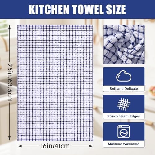 Mordimy Cotton 8 Pack Terry Kitchen Towels, 16 x 25 Inches - Image 3