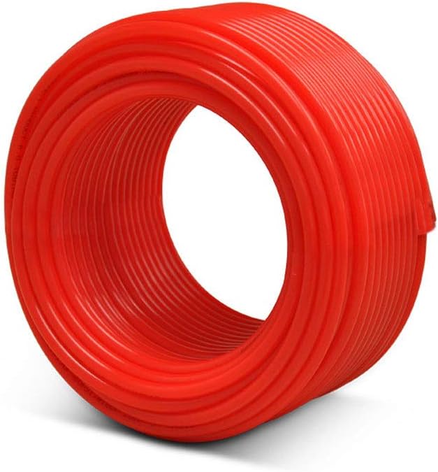 1/4" OD 100 Feet Length Red Tubing for Reverse Osmosis De-ionized Water Filtration Systems, Refrigerators, and Other Appliances (1/4" OD, 100') NSF Certified