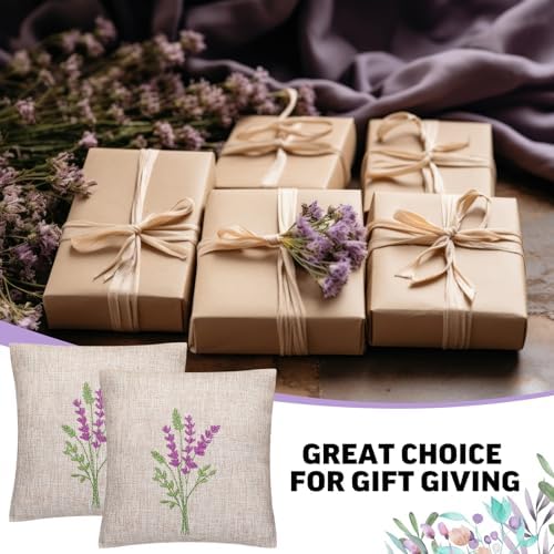 SATINIOR 6 Pack 6x6 Inch Embroidered Lavender Sachet Bags Sachet Empty Bags - Image 6