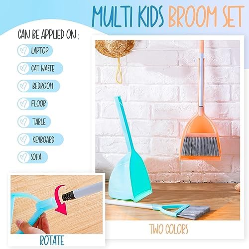 Roshtia 2 Pcs Mini Broom and Dustpan Set - Image 7