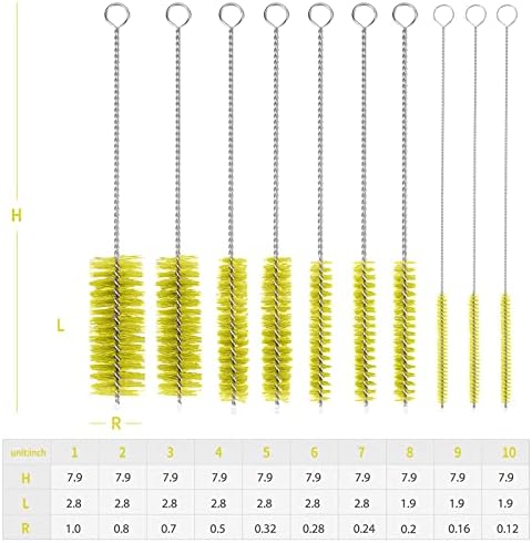 CiaraQ Bottle Cleaning Brushes, 8 Inch Nylon Tube Brush Set - Image 3