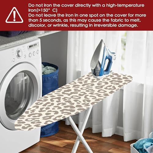 Nuxovilar Gray Leopard Print Ironing Board Cover 15x54 Polyester - Image 6