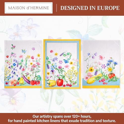 Maison d' Hermine Kitchen Towels Set of 3 Reusable 100% Cotton 27.50" x 20" - Image 2