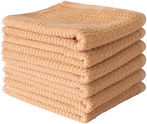 CRAFTSWORTH Cotton Kitchen Towels15 x 26" Solid Tan Kitchen Hand Towels - Image 5