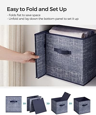 SONGMICS Storage Cubes, 11.8-Inch Foldable Closet Organizers - Image 6