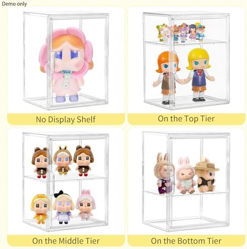 LXLXXL 2 Tier Stackable Shelf Acrylic Display Case - Image 3