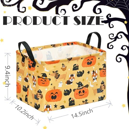 Halloween Pumpkin Ghost Storage Basket - Image 7