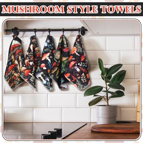 36 Pack Reusable Cloth Kitchen Paper Towels, Mushroom Style - Image 3