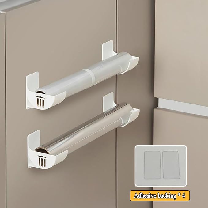 4 Pcs No Punching Trash Bag Dispenser Plastic Bag Holder, Wall Mounted Plastic - Image 4