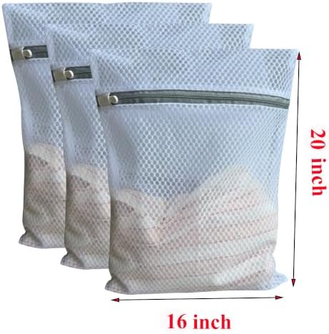 3Pcs Mesh Laundry Bags Durable Zipper Wash Bags - Image 2