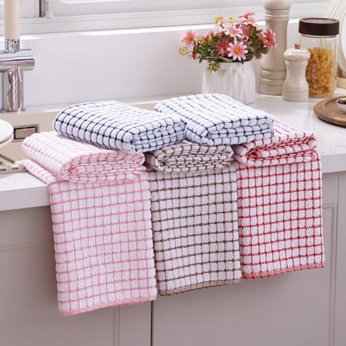 Mordimy Cotton 8 Pack Terry Kitchen Towels, 16 x 25 Inches - Image 2