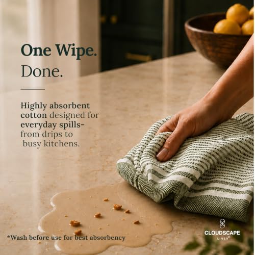 Cloud Scape Pack of 12 Kitchen Towels, Absorbent & Oversized - Image 2