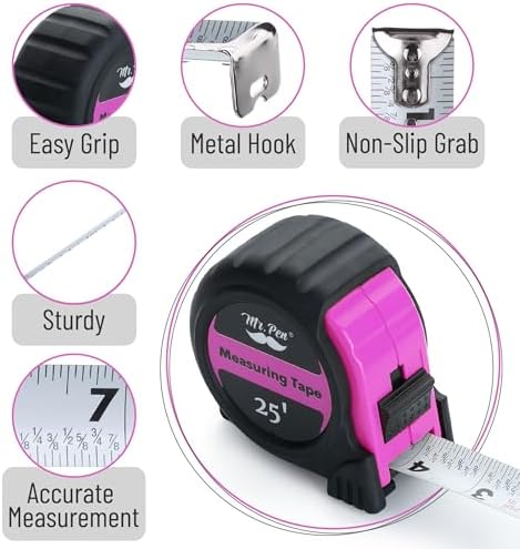 Mr. Pen- Retractable Tape Measure 25 ft, Easy Read - Image 3
