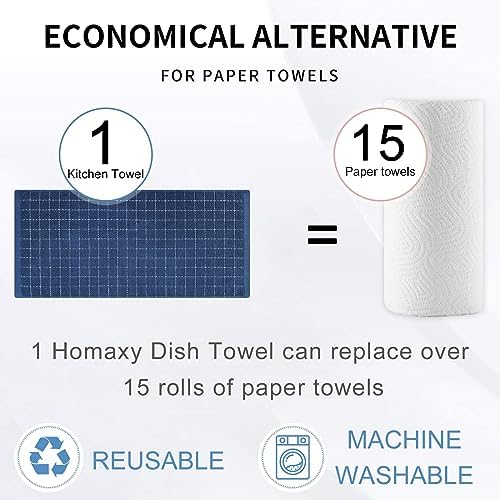 Homaxy 100% Cotton Terry Kitchen Towels, 24 Pack - Image 6