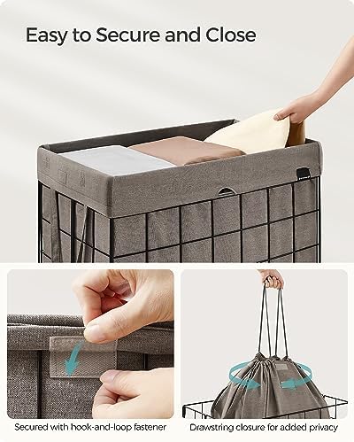SONGMICS Laundry Hamper, Collapsible, 23.8 Gal. - Image 4