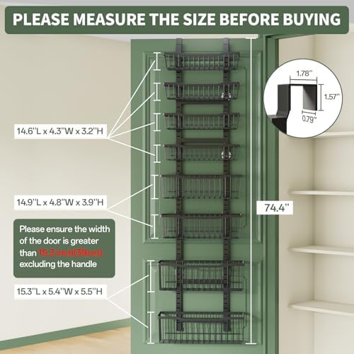 Eastherry Over The Door Organizer，8-Tier Over The Door Pantry Organizer - Image 2