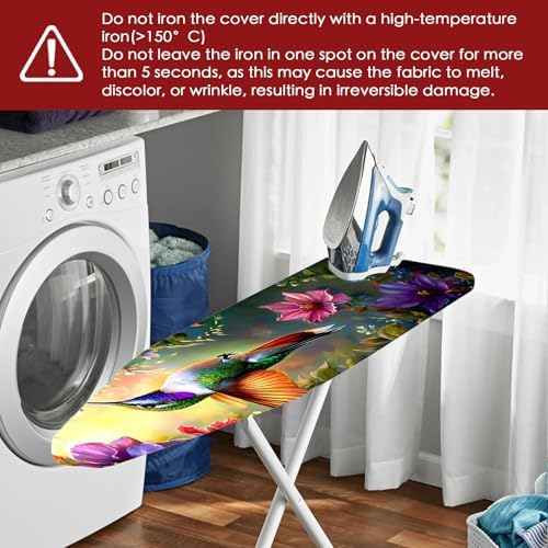 Nuxovilar Hummingbird Flowers Ironing Board Cover 15x54 Polyester - Image 6