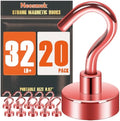 Neosmuk Magnetic Hooks, Heavy Duty Earth Magnets by Neosmuk