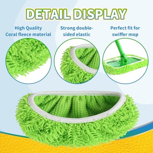 6 Pack Reusable Microfiber Mop Pads Compatible - Image 3