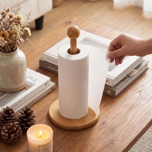 Bamboo Paper Towel Holder, 11.8" Countertop Paper Towel Holder - Image 6