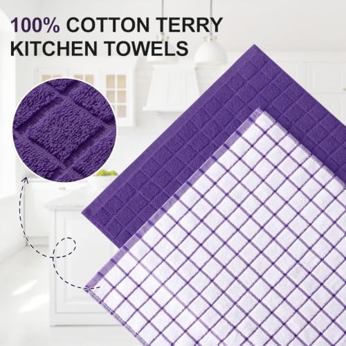 Homaxy Large Premium Cotton Kitchen Towels 16"x 28", 12 Pack - Image 2