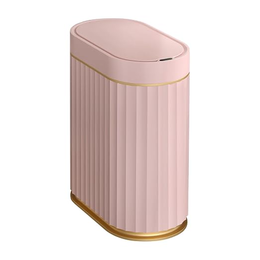 ELPHECO Sensor Trash Can with Lid, 2 Gallon, Bathroom Trash Bin, Waterproof by ELPHECOUSA