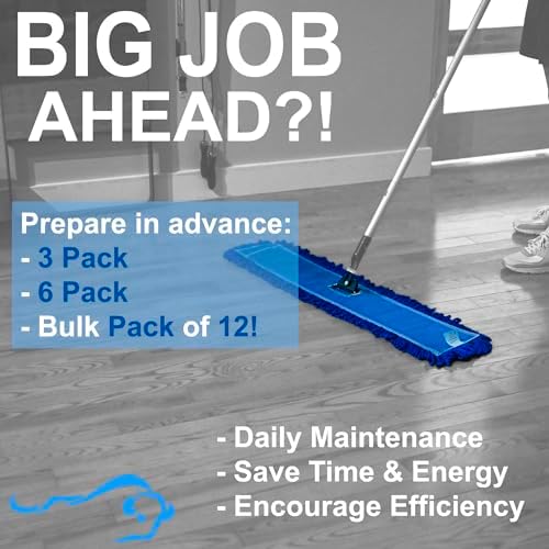KLEEN HANDLER 24" Microfiber Dust Mop Head Replacement, 6 Pack - Image 3