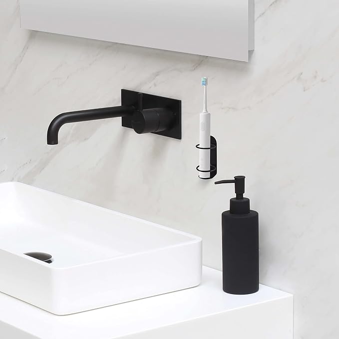 2 Pack Electric Toothbrush Holders Stick on The Wall Electric Metal Tooth - Image 7