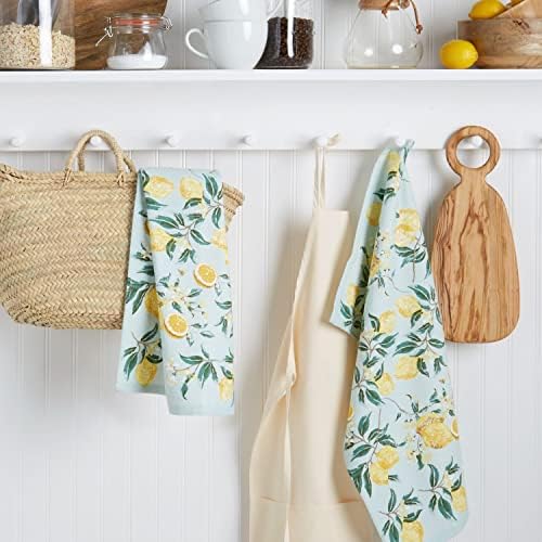 Martha Stewart Dual Purpose Kitchen Towel 4-Pack Set, Lemon Whimsy - Image 2