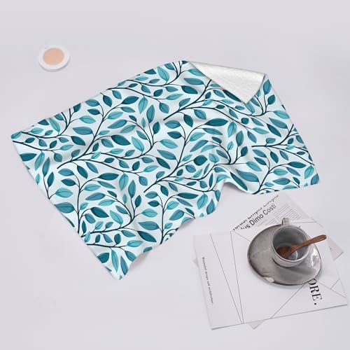 Green Leaves Kitchen Towels Decorative Set 2 Cute Botanic Tea Towel - Image 5