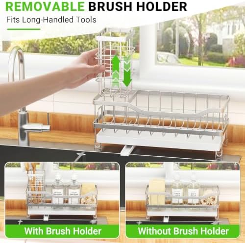 Sink Caddy, Sponge Holder for Kitchen Sink - Image 7