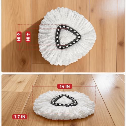 4 Pack Microfiber mop Head Replacements, Compatible - Image 3