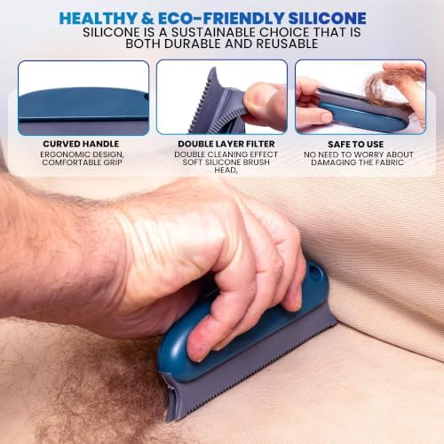 2-Pack Pet Hair Removal Tool, Lint Remover, Carpet Scraper & Shaver - Image 3