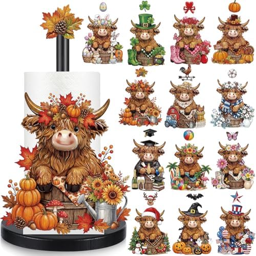 Novabright Holiday Wooden Paper Towel Holder by Unknown