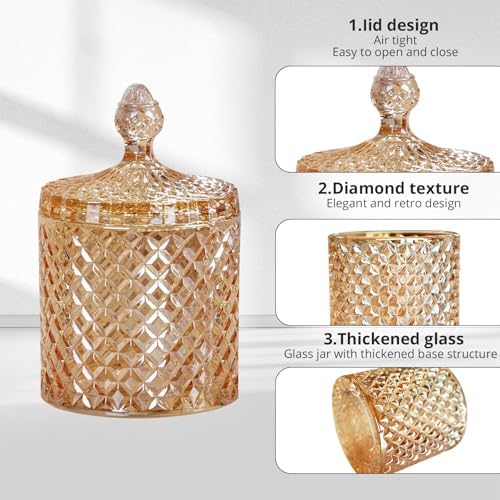 2 Pack Glass Qtip Holder, Apothecary Jars - Image 6