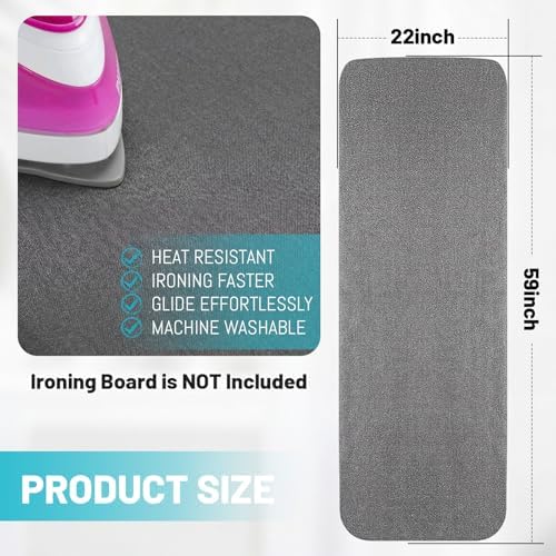 SmoothNovelty Rectangular Ironing Board Cover, Large Thick Padded - Image 2