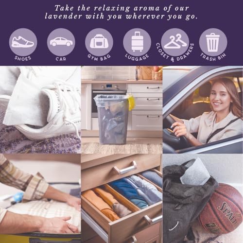 Lavender Dryer Sachets 6-Pack, Reusable Laundry Freshener, Real Lavender - Image 6