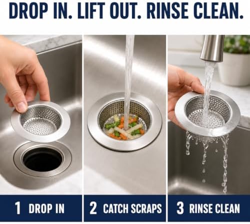 Helect 3-Pack Kitchen Sink Strainer - Image 7