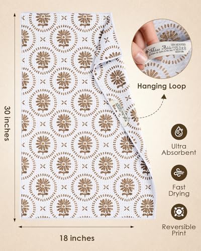 Miss Adola Reversible Microfiber Kitchen Towels Set of 2, Dusky Garden - Image 4