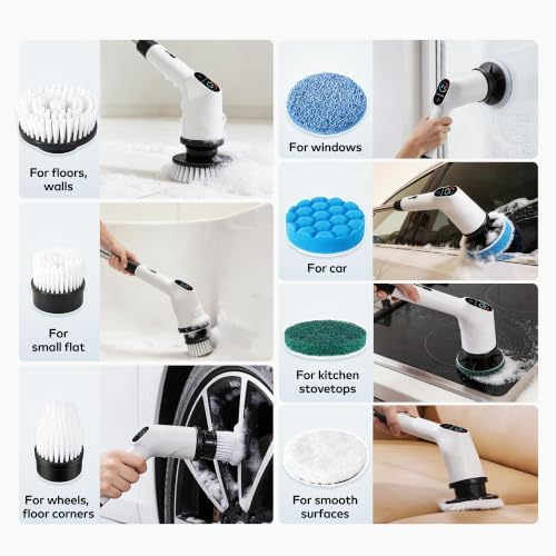 Electric Spin Scrubber Replacement Brush Heads Set, 7 Pack - Image 2