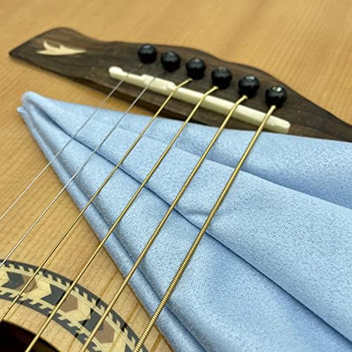 AAwipes Guitar Cloths Microfiber Blue 6pcs 12"x12" Plush Polishing Cloths - Image 2