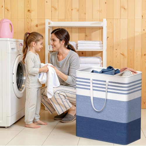 WOWBOX 2 Pack Laundry Baskets, Collapsible Dirty Clothes Laundry Hampers - Image 7