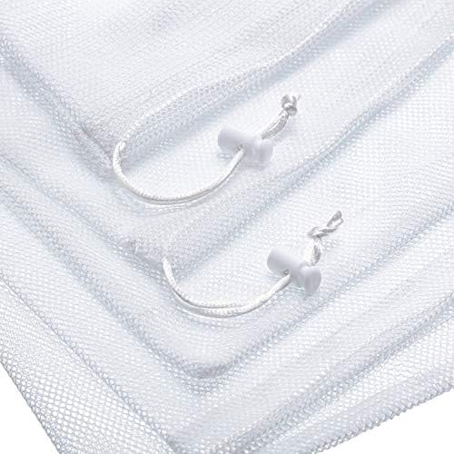 Frienda 6 Pieces Mesh Stuff Sack, 11 x 15 Inch Durable Nylon Mesh Drawstring - Image 3