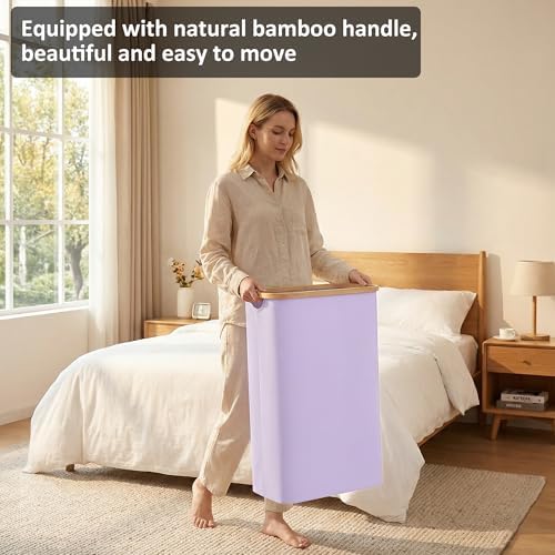 Slim Laundry Basket, 60L Laundry Hamper - Image 6