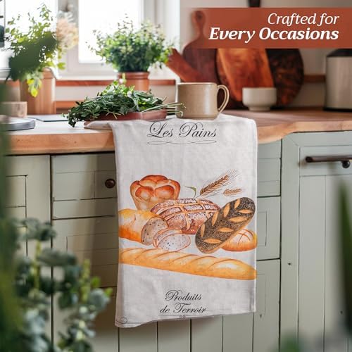 Maison d' Hermine Kitchen Towels Set of 3 Reusable 100% Cotton 27.50" x 20" - Image 6