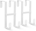FYY Over The Door Hooks, 2 Packs Double Sided-Hanger Fits Door 1-7/8"White | No by FYY