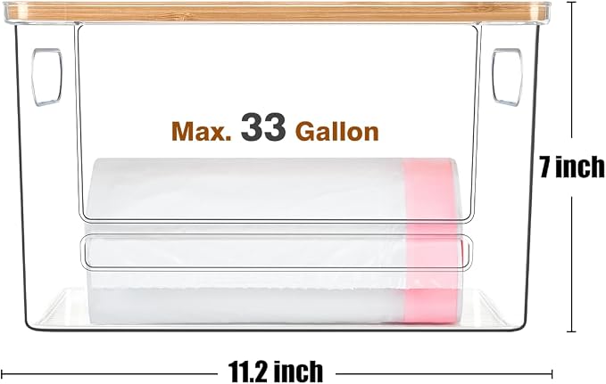 Trash Bag Holder, Acrylic Garbage Bag Dispenser - Image 8