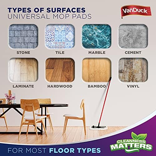 VanDuck 100% Cotton Terry Mop Pads 15x8 Inches - Image 6